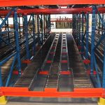 pallet flow with special beam design with forklift pockets