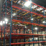 multi-level rack in warehouse