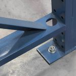 rack frame with reinforced post and heavy bracing