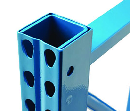 close-up of rack column